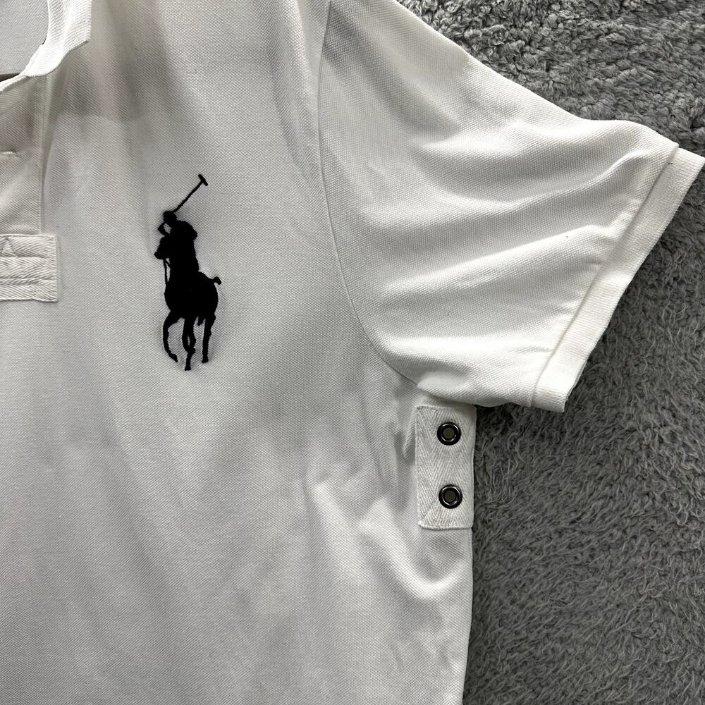 Vintage Polo Ralph Lauren‎ 2XL White Wimbledon Polo Casual Tennis Big Pony - Picture 7 of 10